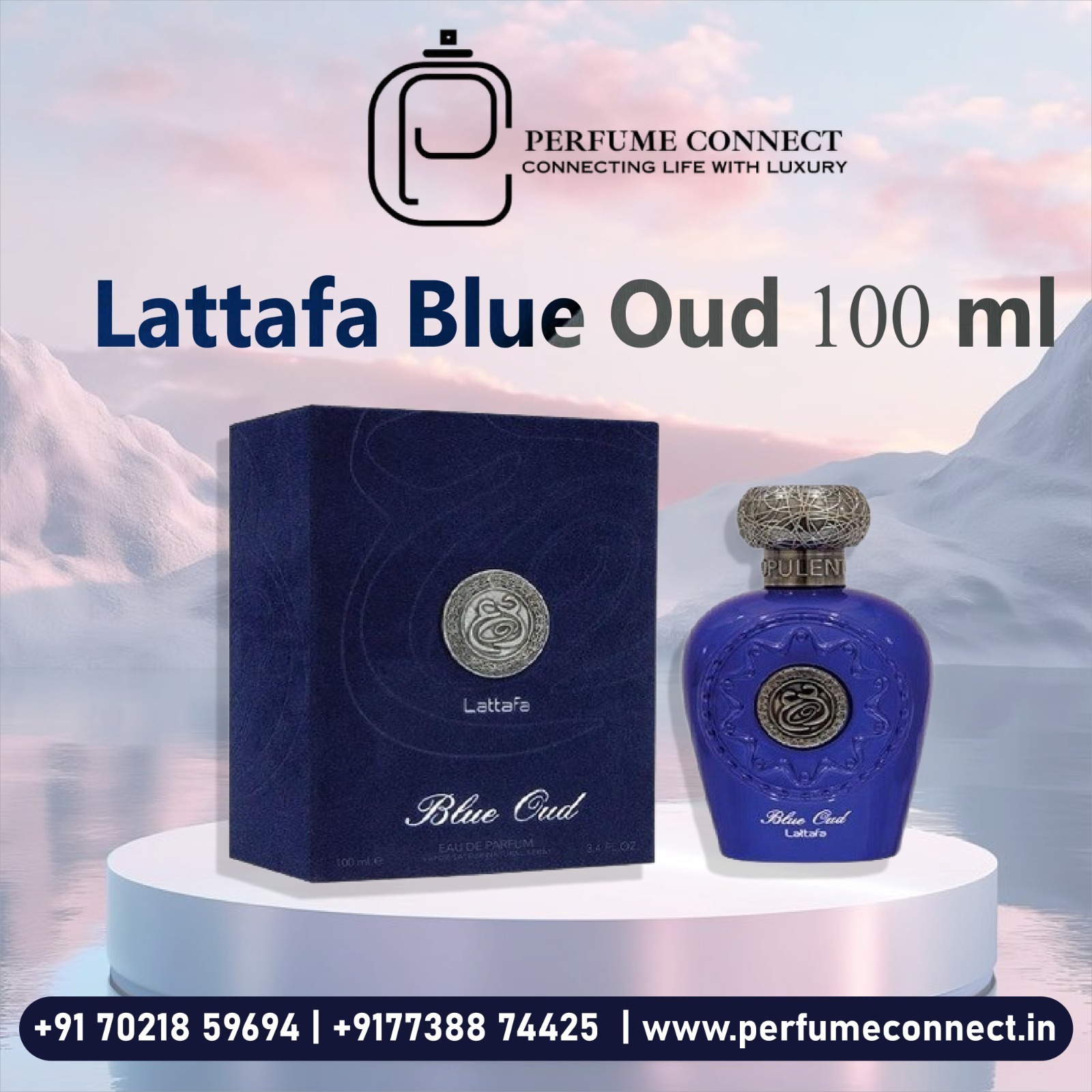  Perfume Connect - Lattafa Blue Oud 100ml - Unveil the Essence of Luxury